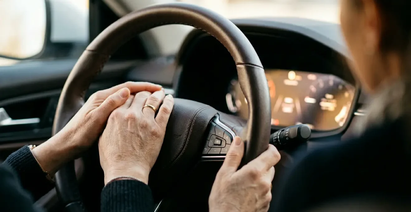 Conducteur vérifiant son compteur kilométrique avec satisfaction pour économiser sur son assurance auto