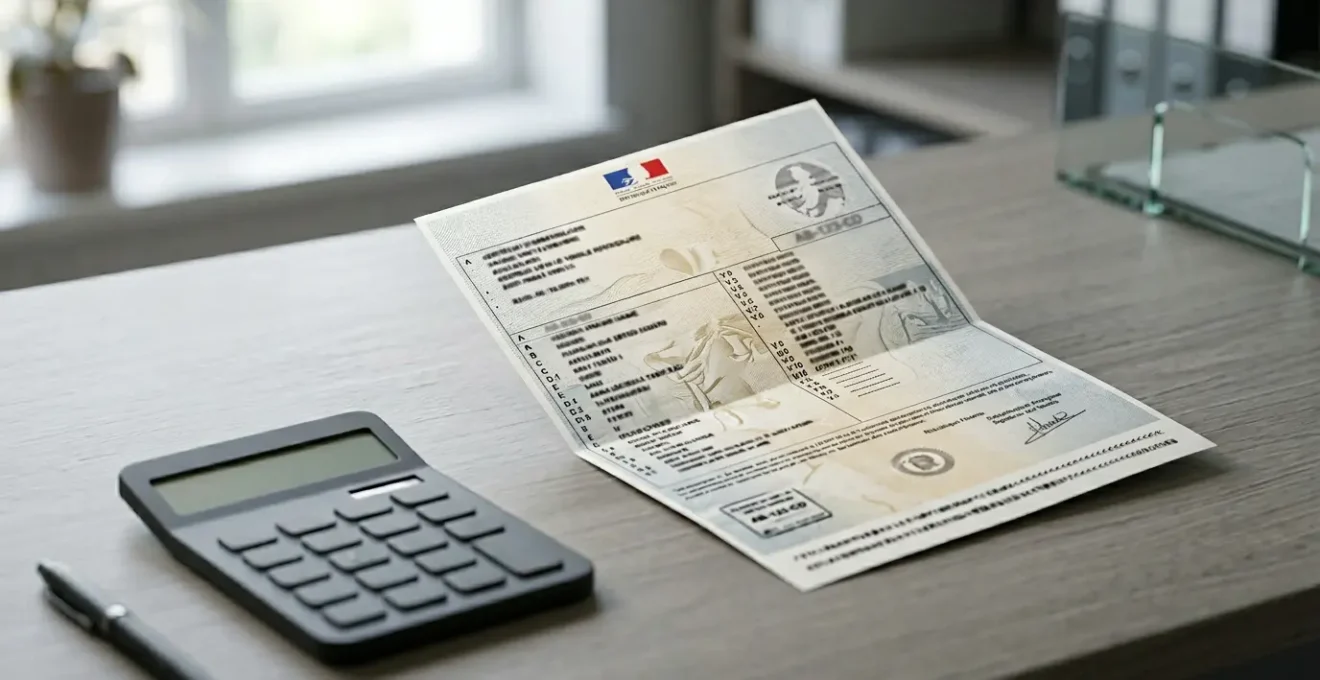 Vue détaillée d'une carte grise française présentant les cases de classification d'un véhicule