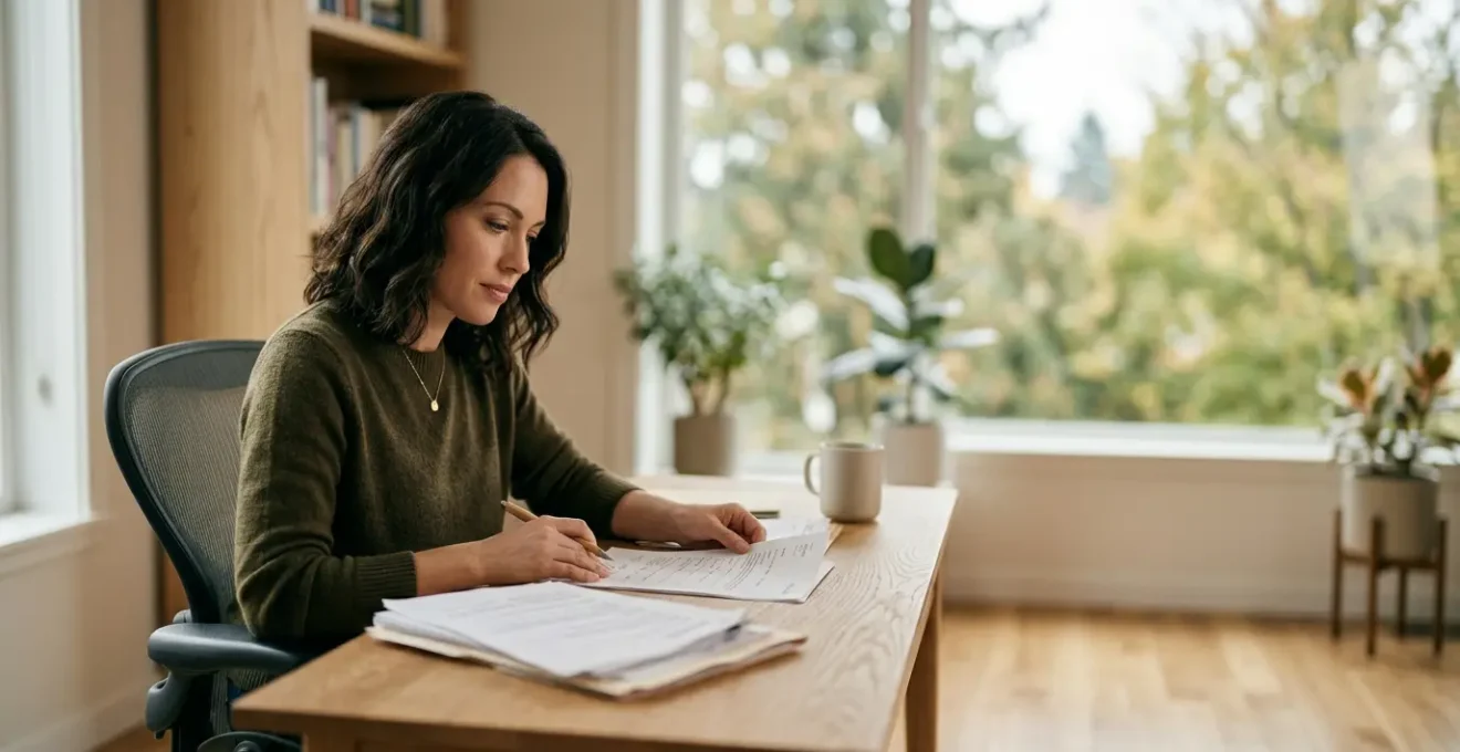 Conducteur consultant des documents d'assurance automobile avec determination