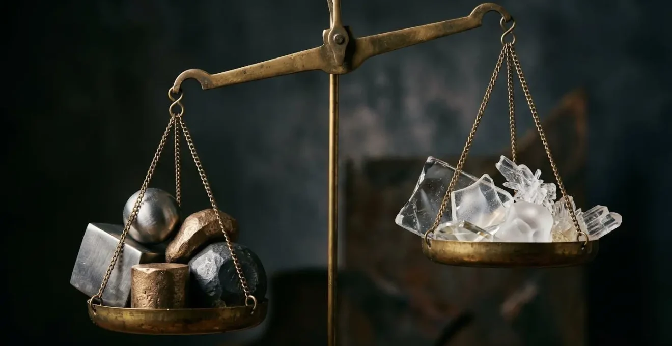 Balance symbolique représentant le rapport précaire entre un prix d'assurance attractif et le poids des garanties et franchises réelles.