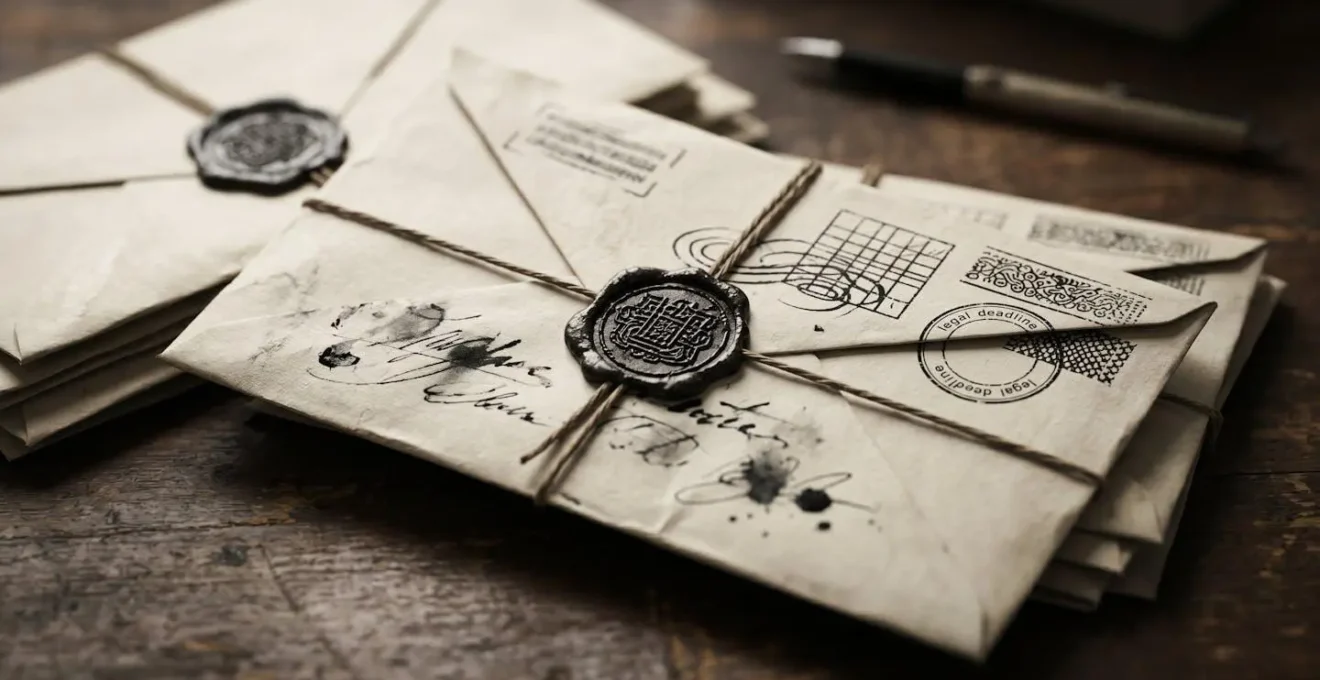 Document juridique de mise en demeure avec chronomètre symbolique